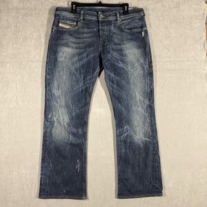 Diesel Zatiny Bootcut Jeans Mens 36x32 Blue Stretch Wash 008SV Regular Fit